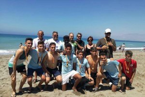 Los campeones con sus medallas.