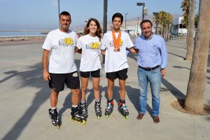 Juanjo Segura con el medallista.