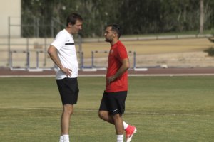 Ramis y Quique hablando en el Anexo.