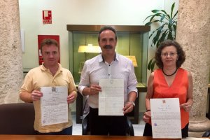 Presentación del "Documento del mes" en el Archivo Histórico, esta mañana.