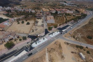 Imagen aérea del estado de la rotonda hace dos semanas.