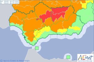 Mapa de Andalucía previsto para este viernes.