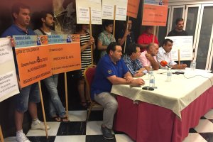 Rueda de prensa ayer de regantes y organizaciones agrarias