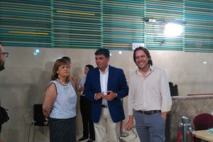 Los tres concejales de Ciudadanos, esta mañana antes del pleno