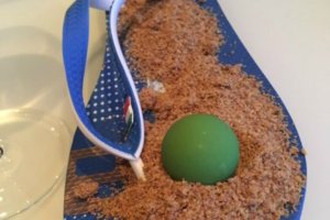 El peculiar postre con el que ha querido sorprender el chef Peter Maria Schnurr. / Twitter