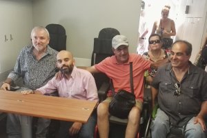 Almerienses en el coche accesible del Talgo.