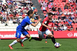 Fidel en el partido Nástic 0-1 Almería.