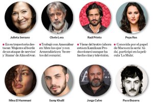 El dramaturgo y el reparto de la obra