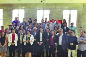 Reunión con el consejero celebrada en Baza en mayo por el eje eléctrico.