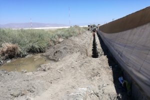 Obras de instalación de tubería promovida por Coexphal