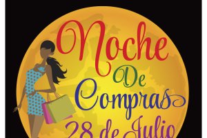 Cartel de la "Noche de compras" del próximo viernes.