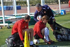 Pepe Morales con Soriano y Corona.