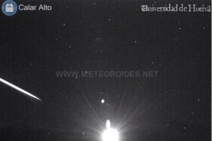 Punto luminoso captado por las cámaras de Calar Alto la madrugada del miércoles.