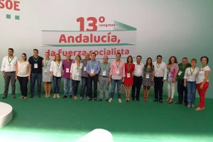 Foto de familia de los almerienses con cargos en el PSOE-A.