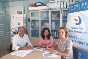 Martín Soler, Trinidad Cabeo y Carmen Ortiz en la reunión