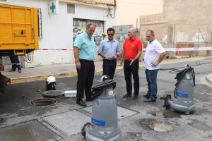 Comprobación del estado de los trabajos en Balerma.