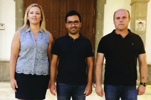 Representantes municipales de PSOE, Plataforma y Ciudadanos en Adra.