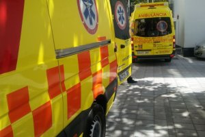 Ambulancias del servicio de emergencias.
