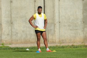 Jefferson en un entrenamiento en El Ejido.