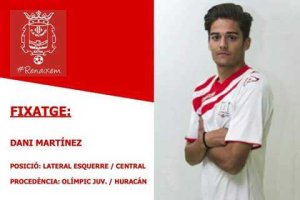 El jugador almeriense con la camiseta del Olímpic.