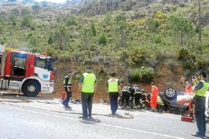 Imagen de archivo de un accidente en una carretera del Poniente.