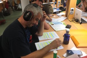 Estudiantes ayer en la Sala 24 Horas de la Universidad de Almería.