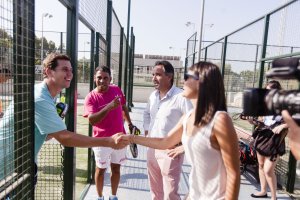 Ángeles Martínez y Juanjo Segura, en el CN Almería.