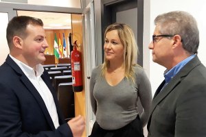 Los tres concejales de Cs en el Ayuntamiento de Roquetas.