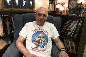 José Azurmendi, en un momento de la entrevista.