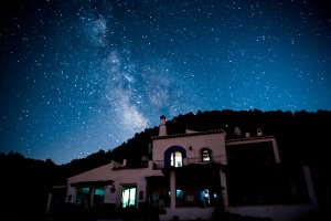 Cielo estrellado sobre la sierra de Los Filabres.