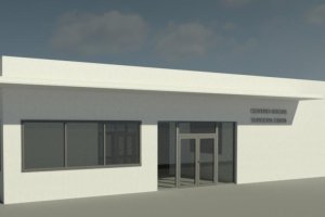 Vista 3D del Centro de la Tercera Edad de Huércal.