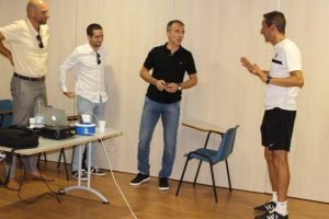 Borbalán, con Montoya, Candela y Ramis.