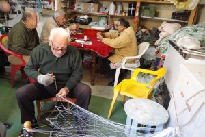 Muestra de artes de pesca durante una de las visitas temáticas al Puerto de Almería.