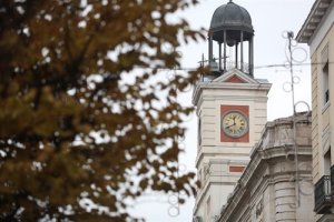 Imagen del reloj de la Puerta del Sol.