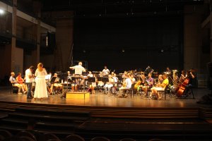 La Banda Municipal de Almería durante el ensayo general.