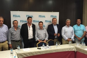 Representantes de los regantes de Almería, Murcia y Alicante en la última reunión del colectivo celebrada en julio de 2016 en Almería.