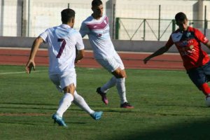 Una jugada del partido.