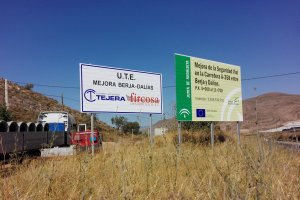 Obras de mejora en la carretera que une Dalías y Berja