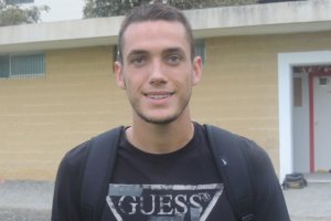 Álex Corredera, este lunes en el campo de la Vega de Acá.