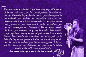 Comunicado de Diego Capel.