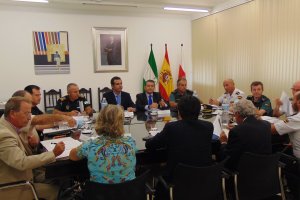 Junta Local de Seguridad celebrada ayer en el Ayuntamiento de Almería.