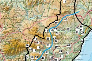 Mapa de las lluvias registradas en toda la provincia