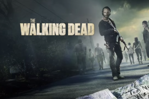 Cartel promocional de la serie The Walking Dead.