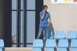 Ibán Andrés en la Tribuna del Estadio de los Juegos Mediterráneos.