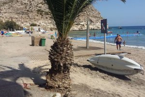 Imágenes del estado actual de las playas nijareñas después del paso de las lluvias de esta semana.