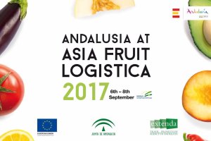 Cartel promocional de Extenda para Asia Fruit Logistica 2017.