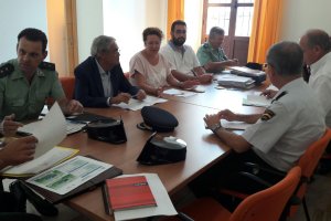 Junta Local de Seguridad celebrada ayer en Garrucha con presencia del subdelegado de Gobierno.