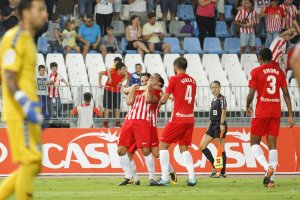 La celebración del gol de Tino Costa.