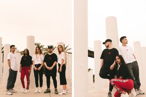 Jóvenes de Almería posan para la presentación de la primera colección de Doku, llamada Basic Complexity.