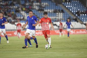 Pozo en el partido contra el Oviedo.